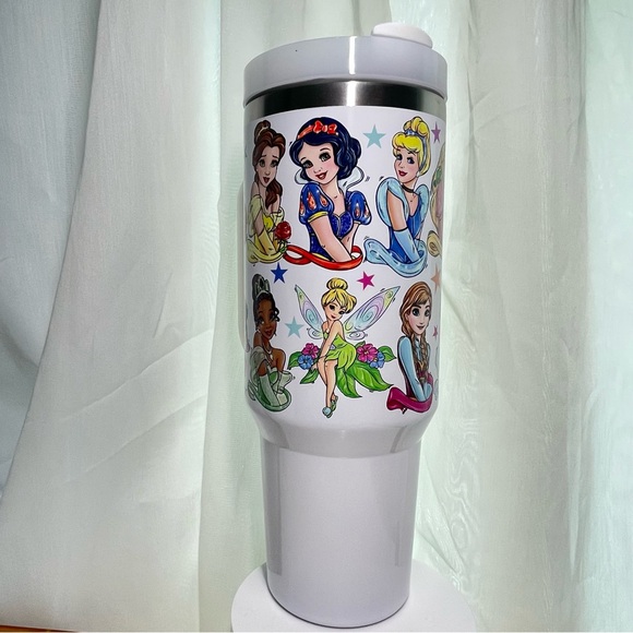 Disney Princess Brand new 40 oz double wall stainless travel office tumbler - Picture 6 of 11